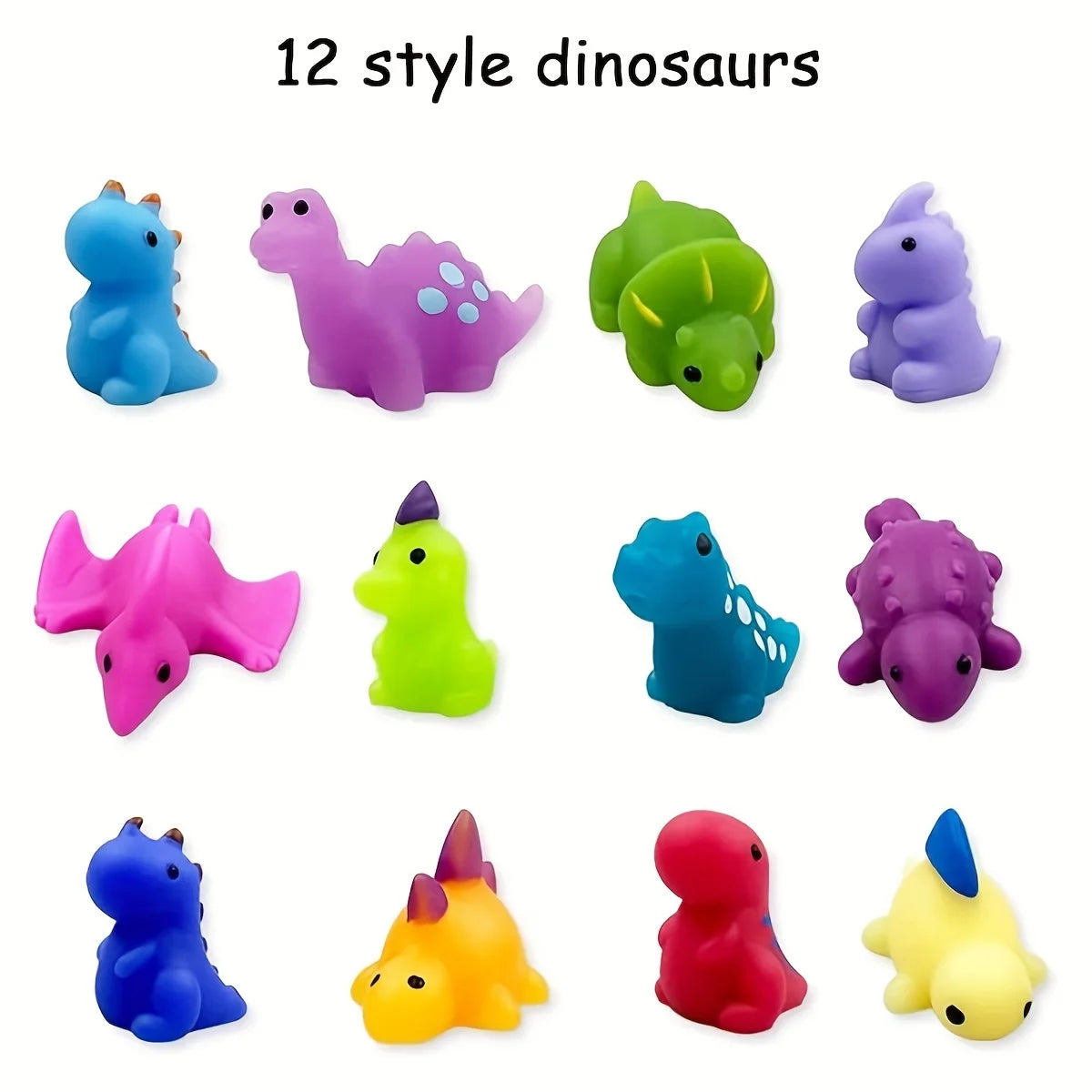 12/24pcs Dinosaur Kawaii Squishies Mochi Squishy Toys Stress Relief Toys for Kids Boys Girls Animals Party Favors Birthday Gifts