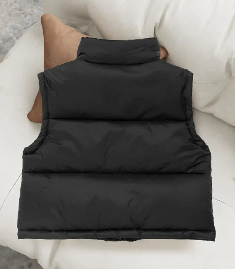 Autumn Winter New Kids' Korean Style Thickened Cotton Vest for Medium Large Children Students Fashion Outerwear Jacket