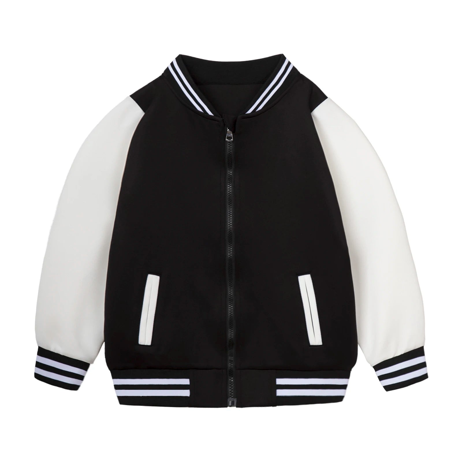 Mudkingdom Autumn Boys Girls Quick Dry Baseball Jacket Zip Up Coat Long Sleeve Casual Clothing for Children Lightweight Outwear