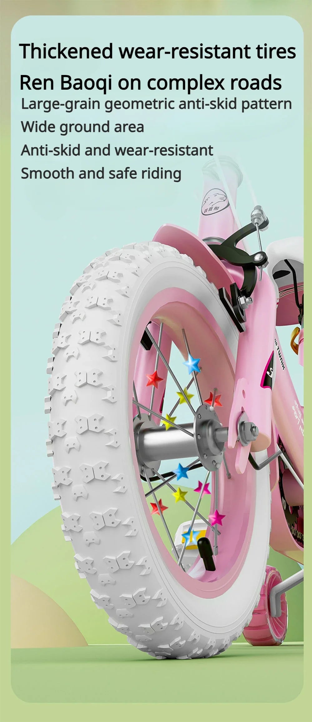 Folding Children's Bicycle Cute Cartoon Princess Girls Bike with Training Wheels Doll Seat & Basket Kids Boys Cycle Bikes (Pink)