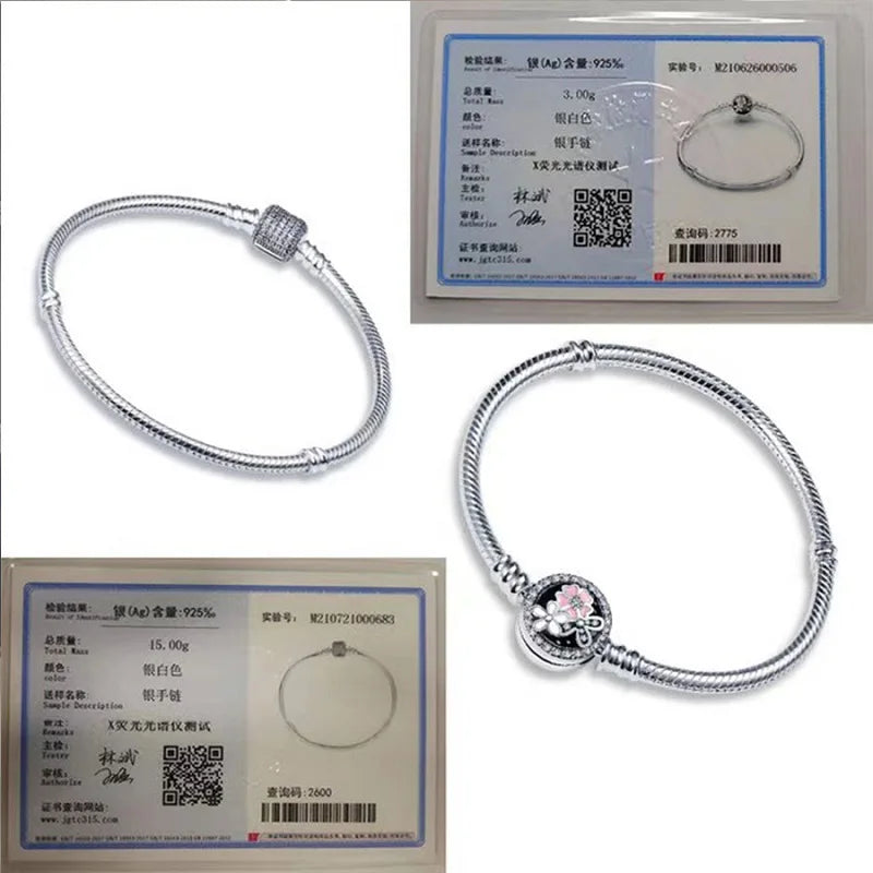 Hot selling S925 sterling silver crown snake bone bracelet, suitable for original DlY bracelet, women's fashion jewelry