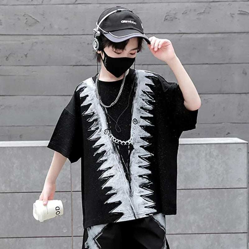 Loose and Casual Children's Clothing Home Boys Kids Set Shorts Top Bottom Clothes Baby Summer Outfit Rash Guard Sweatshirt Wear