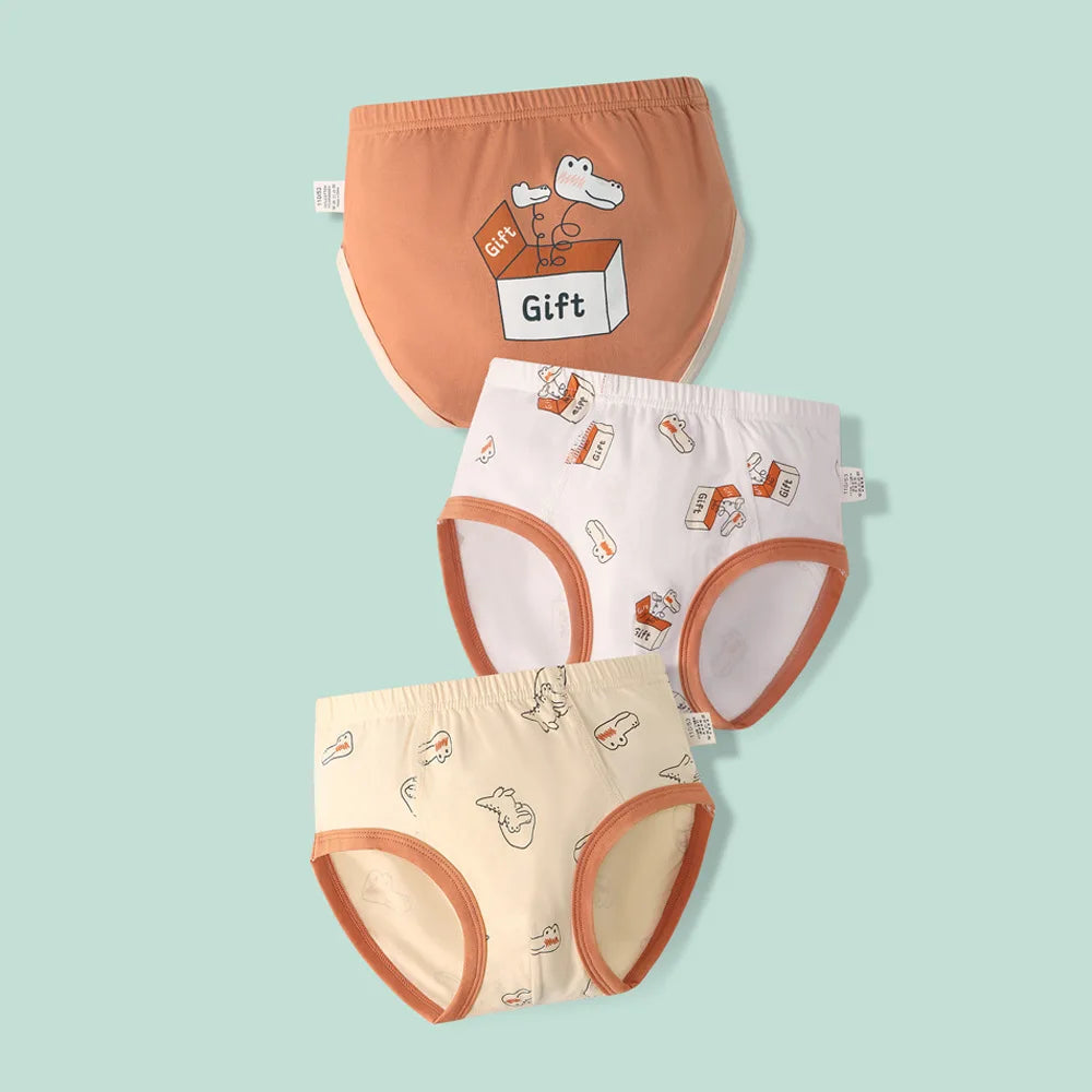 Boys' Briefs Summer Thin Cotton Cartoon Printed Dinosaur Baby Underwear Children's Underwear