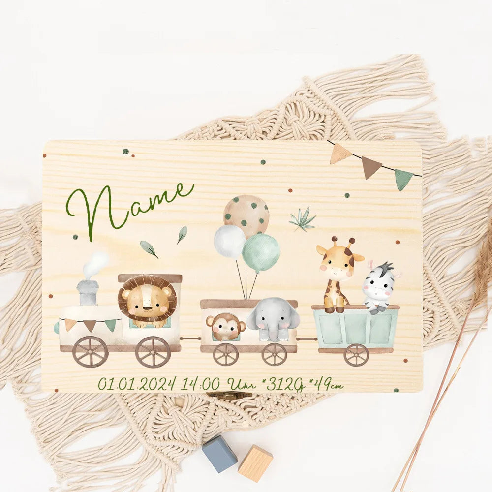 Personalized Baby Memory Box Baby 1st Birth Gift Gift Idea for A Baptism or Birth Customized Baby Memory Box with Name