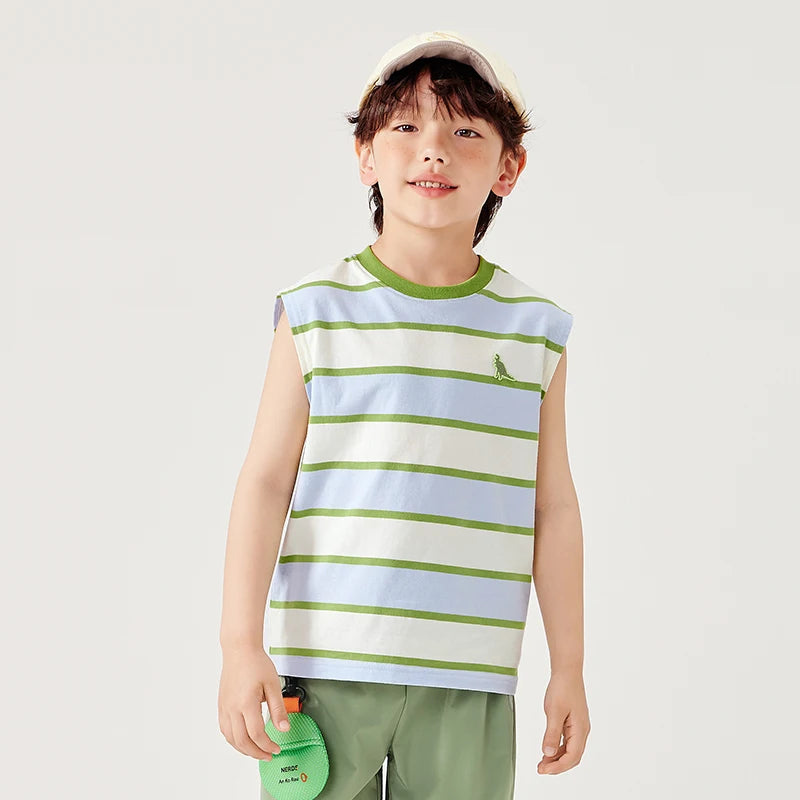 Mini Bala Boys Quick-Dry Cotton Tank Top Breathable Soft and Skin-Friendly 2025 New Summer Underwear for Kids