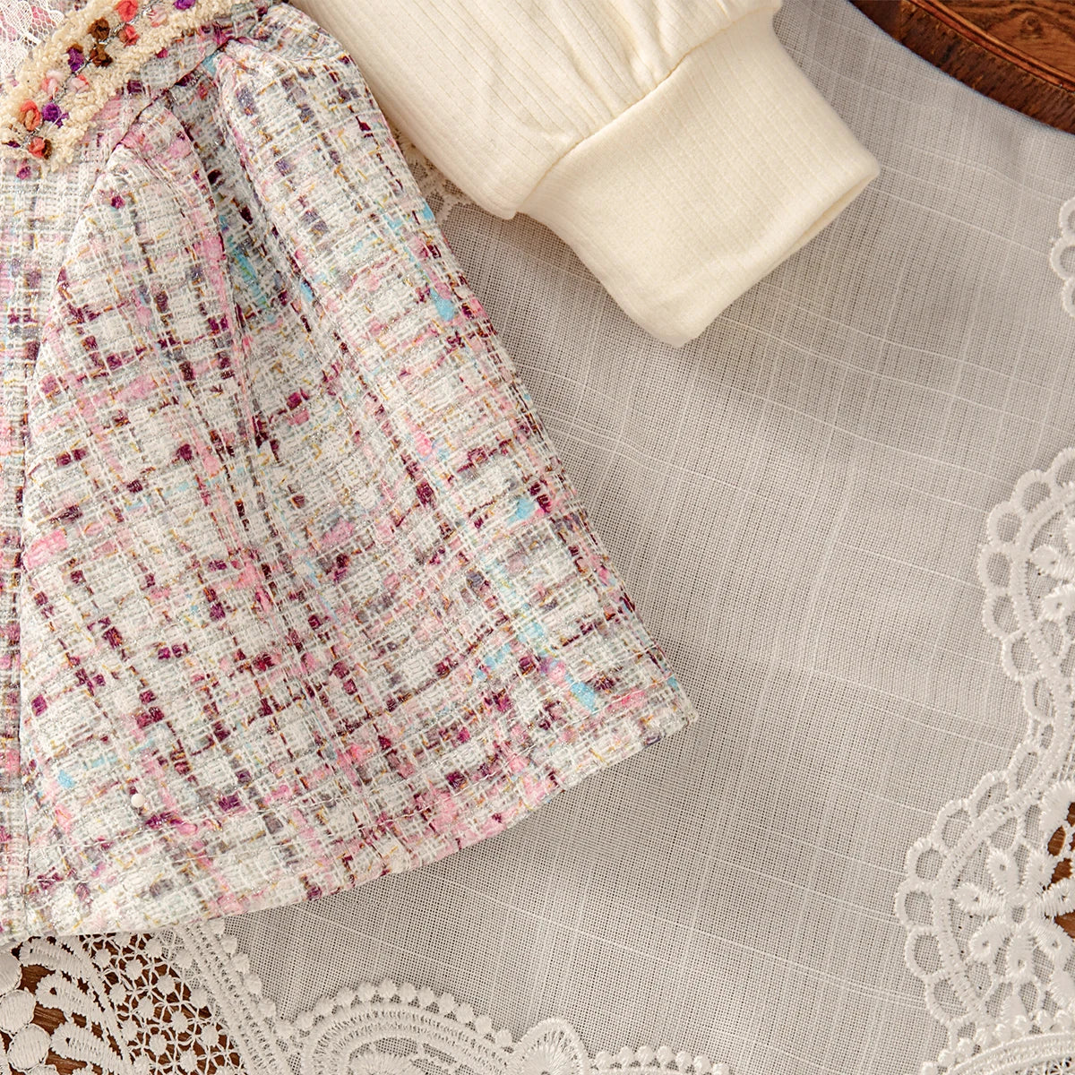 Spring And Autumn New Bow Long Sleeve Baby Girl Dress, Princess Style Children'S Clothing For Babies Aged 9 Months To 3 Years