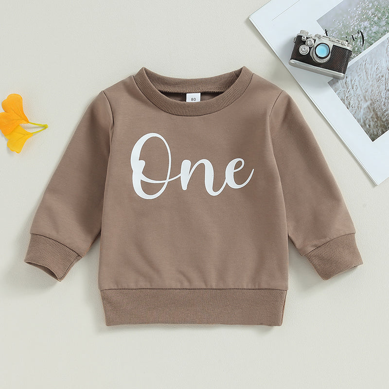Toddler Boy s Long Sleeve Sweatshirt with Letter Print Cute Pullover for Autumn Birthday Outfit for Baby Boy Trendy Tops for