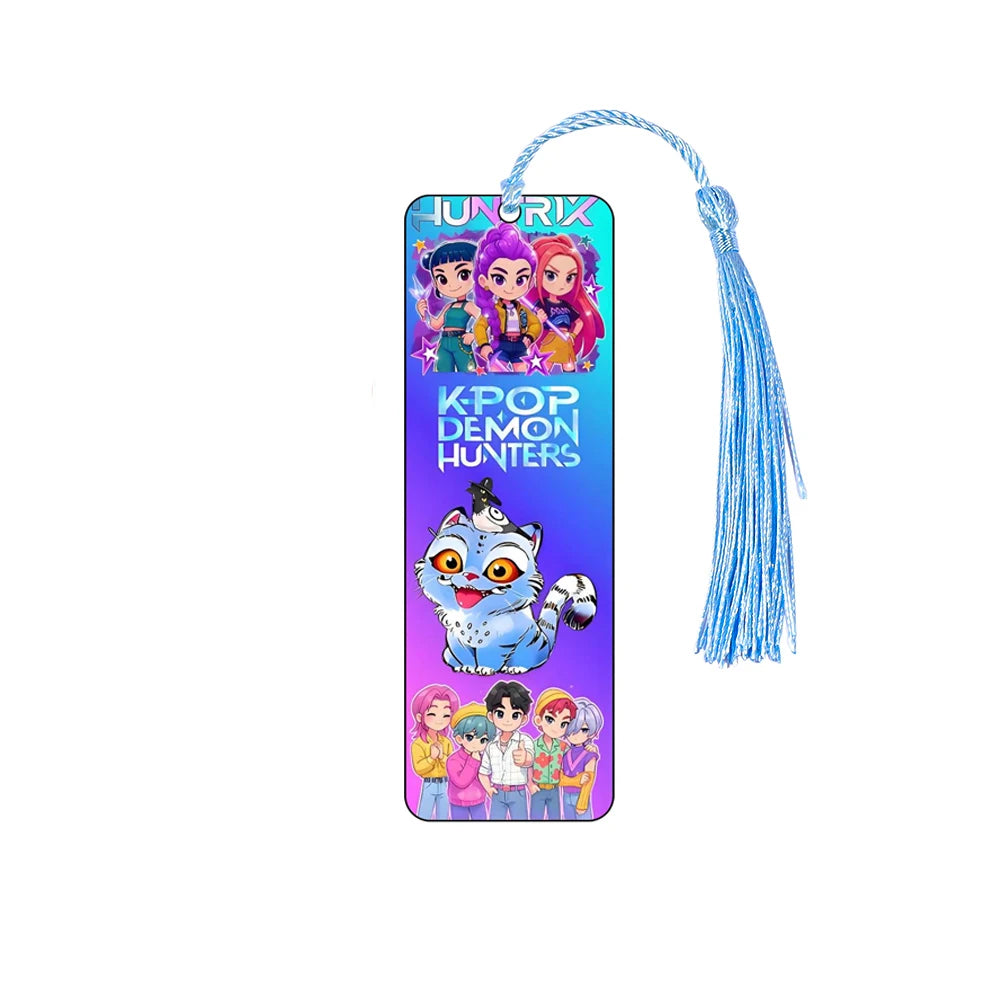 Kpop Demon Hunters Huntrix Cartoon Bookmarks  Anime Cute Stationery for Kpop Fans & Book Lovers, School Supplies Page Markers