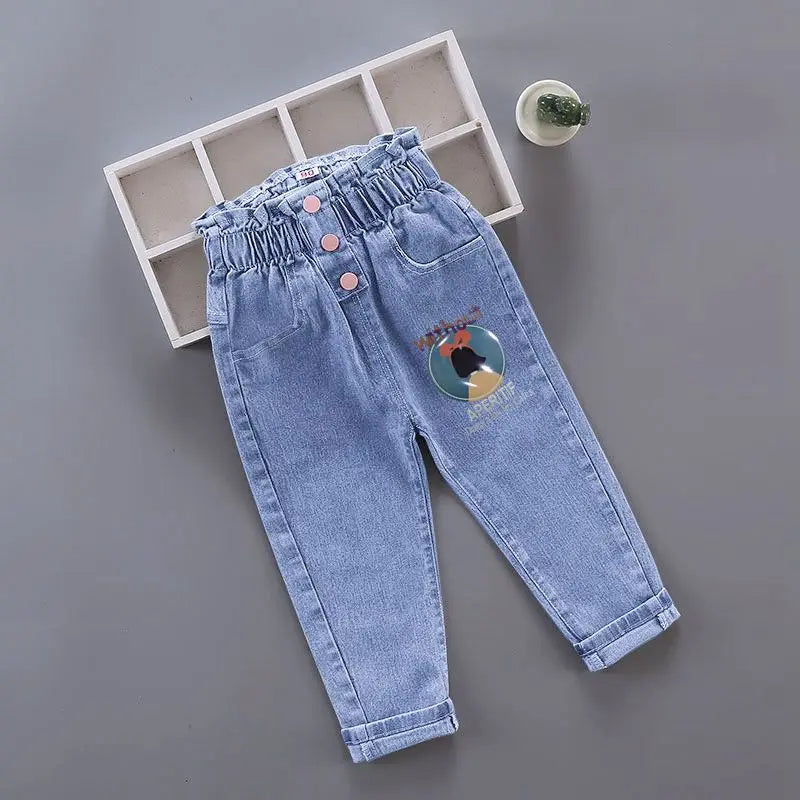 Girls Pants Kids Clothes Children Jeans Cowboy  Denim Pants Spring Autumn Fashion Clothing Streetwear Casual Harajuku