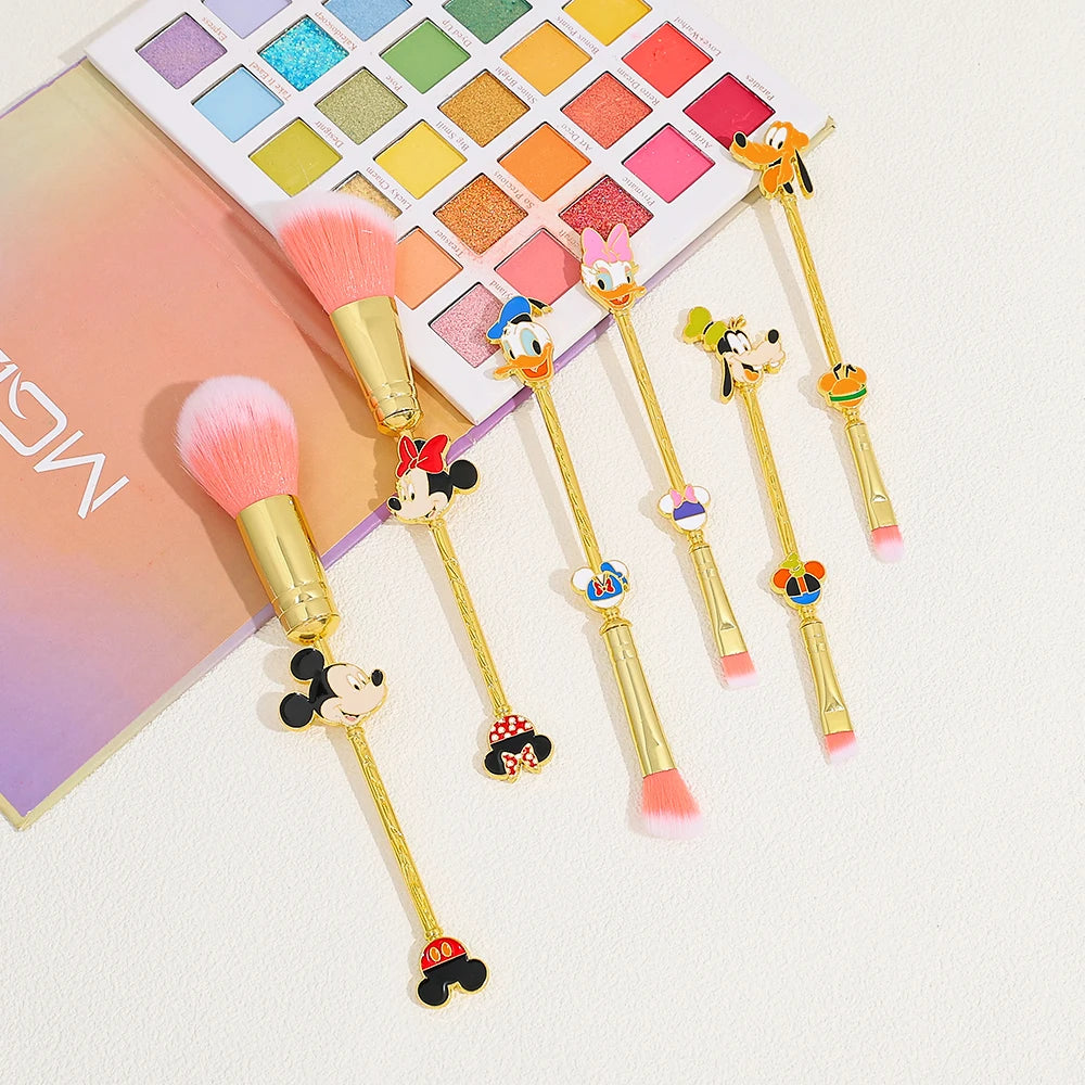 Minnie makeup brush set, soft fiber makeup brush, Daisy, Donald Duck eye shadow brush, cartoon makeup tool, Christmas gift