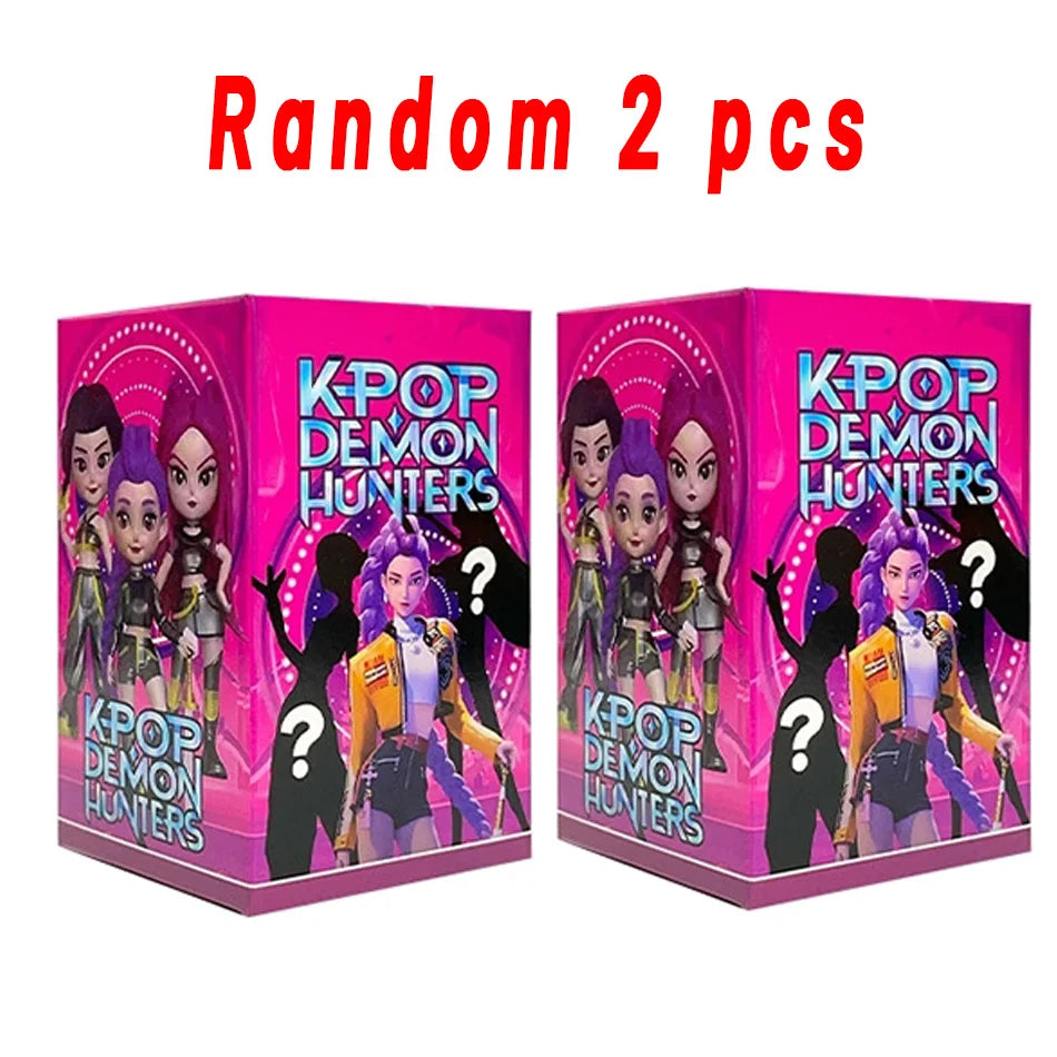 Hot Anime Figure K-pop Demon Hunters with Box Kawaii Boys Girls Gifts For Kids Fans Halloween Christmas Figure Decorative Gifts