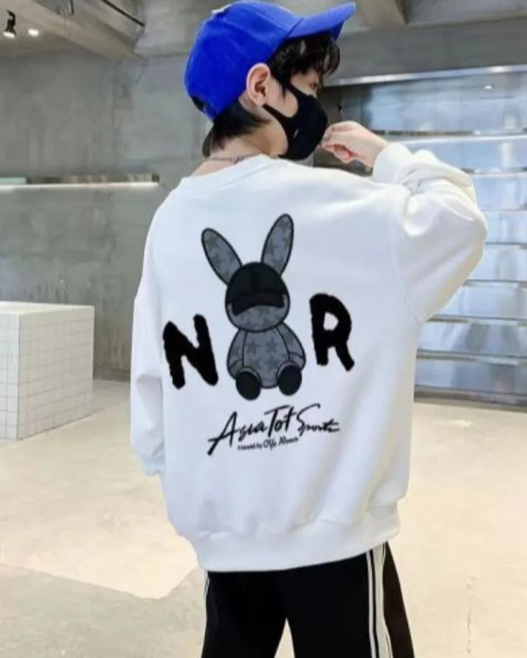 Boys' Mid-Large Size 2025 Spring-Autumn New Layering Stylish Street-Cool Sweatshirt