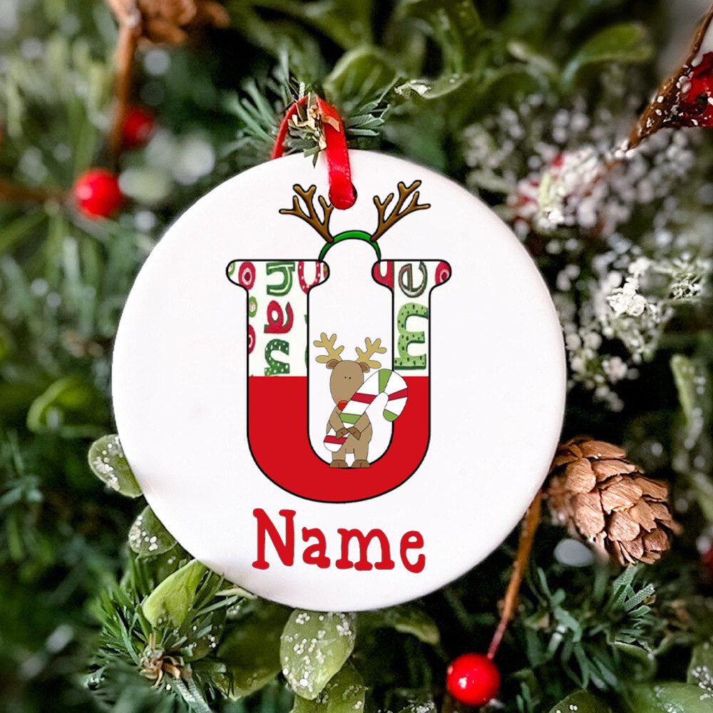 Personalized Christmas Baby Ornament Custom Name Toddler Xmas Ceramic Ornament Baby Photo Prop Ornament Christmas Keepsake Gift