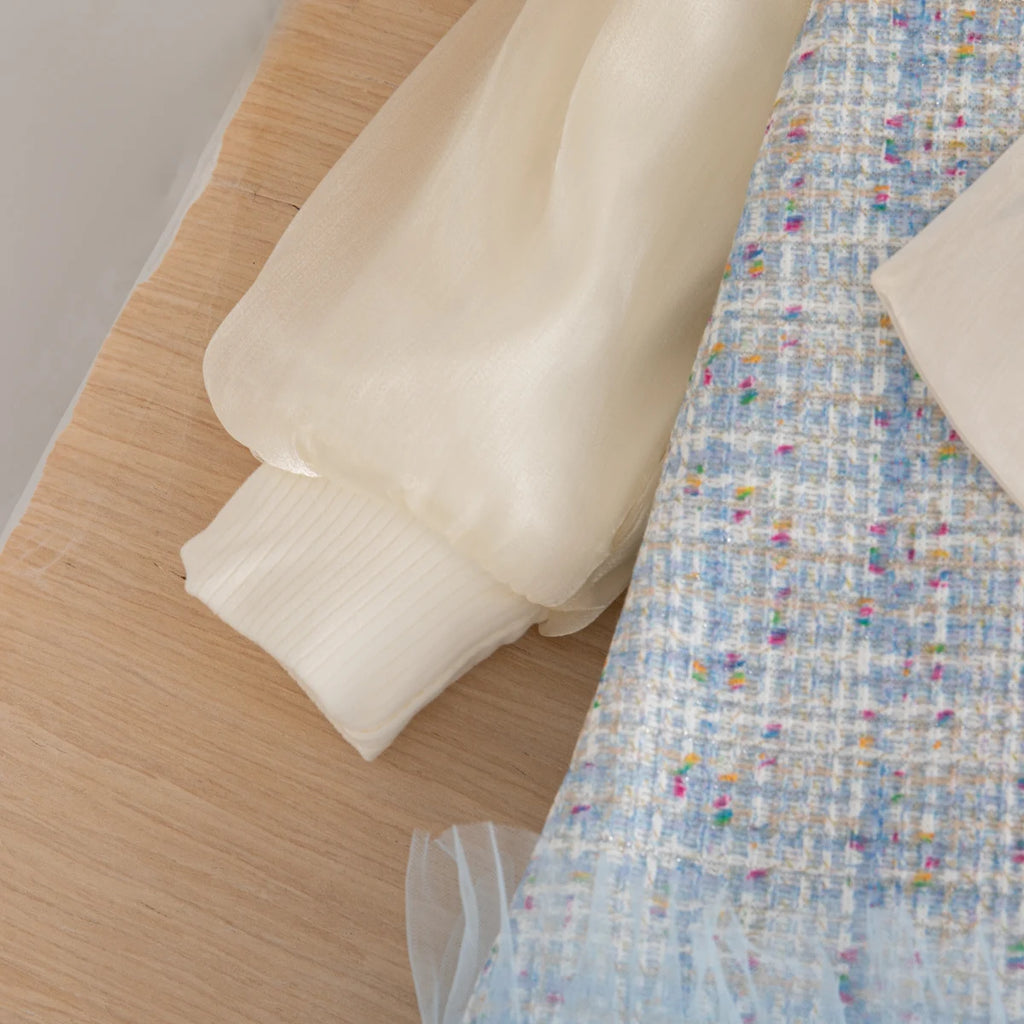 Autumn New Sweet Bow Baby Girl Princess Dress, Birthday Party Children'S Clothing Suitable For Babies Aged 9 Months To 4 Years