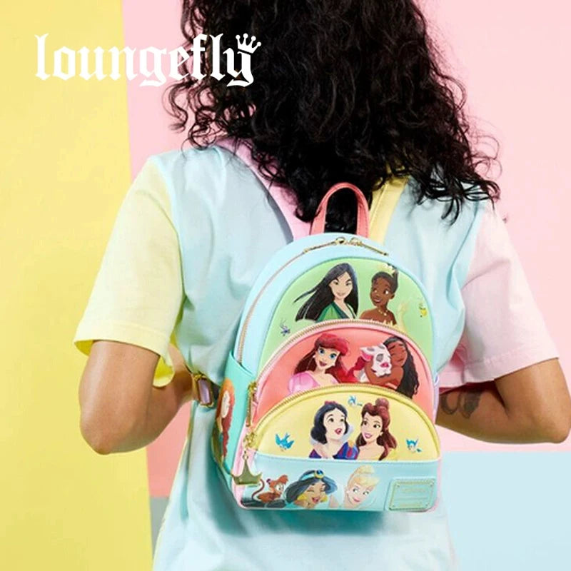 Loungefly Disney Princess Series Manga Style Animated Collage Collection Mini Backpack
