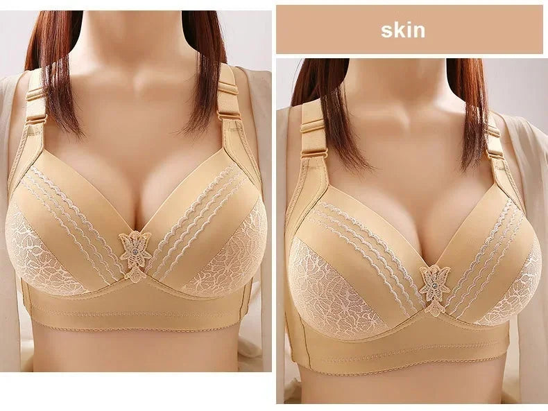 High-grade Women Bra Mom Brassiere Sexy Push Up Brassiere Large Size Thin Cup Without Steel Ring Female Bra Women Underwear