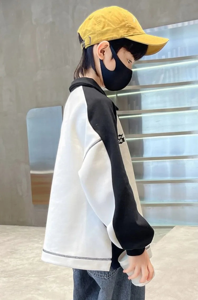 2025 New Arrival Boys' Base Layer Long Sleeve Top Spring Autumn Big & Mid Size Kids Stylish Cool Trendy Top