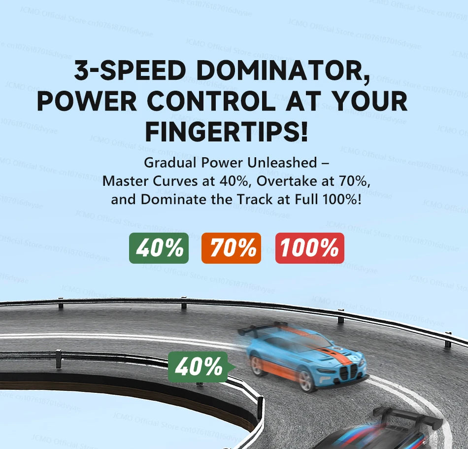 JCMO Racing Car Mini Scale 1:64 Three Speed Adjustment High Speed Mobile Phone Controllable Toy Remote Control Racer For Kids