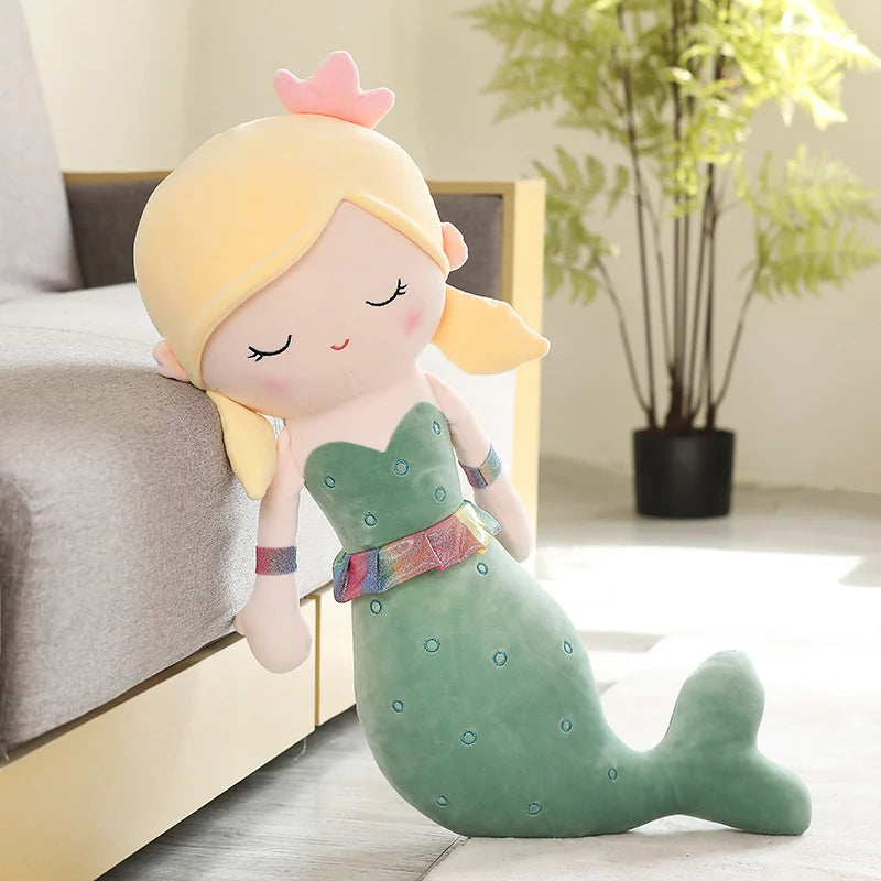 High Quality Cartoon Kawaii Mermaid Plush Toys Soft Animal Plush Pillow Stuffed Toy Princess Dolls Children  Girls Birthday Gift