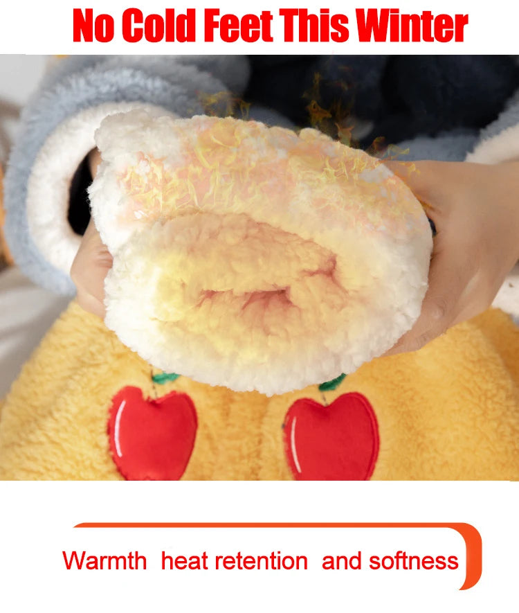 Thick Thermal Socks Men Women Winter Warm Home Soft Thickened Plus Velvet Sleeping Anti Slip Floor Slipper Sock Valentines Day