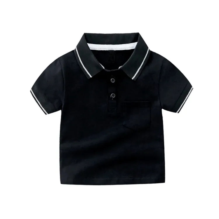 Summer Kids Polo Shirt Boys Short Sleeve Lapel Polos Clothes for Girls Cotton Print Breathable Kids Polo Shirt Children Tops