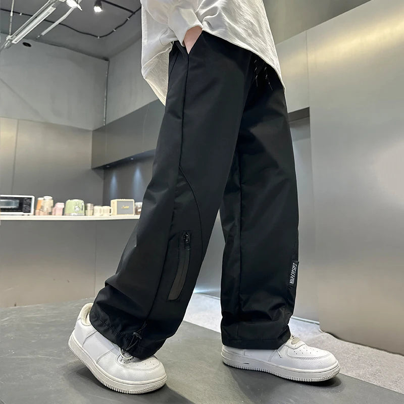 Fashion Boys Fleece Pants Autumn Winter Kids Casual Sport Pants Teenage Windproof  Warm Trousers Children Clothing 4-14 Years