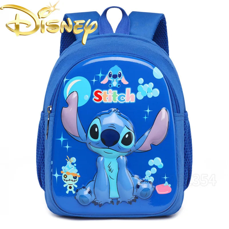 Disney Stitch New Kindergarten Schoolbag Cartoon Cute Boys and Girls Backpack High Quality Fashion Children's Schoolbag Light
