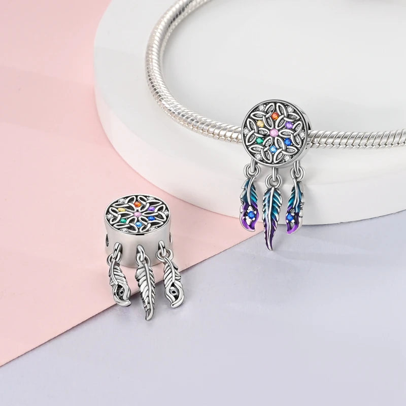 925 Sterling Silver Original Celtic Knots Charms Bead Earrings Ring Bracelet Necklace Series Jewelry Set For Women Men DIY Gift