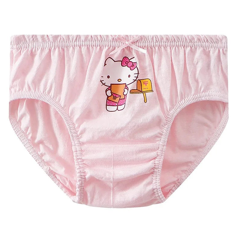 5 Pack/Box Children Panties For Girls Soft Cotton Girls Briefs Breathable Kids Underwear Knickers Cute HelloKitty Cartoon Panty