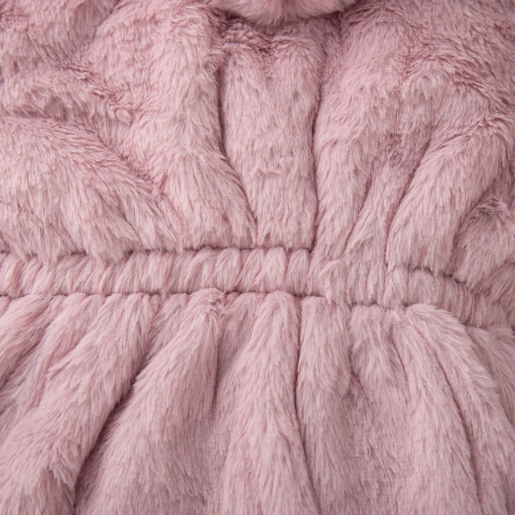 Winter New Solid Color Long Sleeved Baby Girl Coat, Thick And Warm Children'S Clothing Suitable For Babies Of 90-140 Height