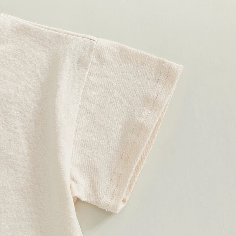 Toddler Boy Lightweight Cotton Romper Short Sleeve Round Neck Animal Print Loose Fit Jumpsuit for Summer Beach Party