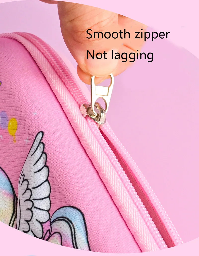 EVA Pencil Case Kawaii School Stationery 3D Dinosaur Pen Case School Supplies Cute Rocket High Capacity Pencil Box