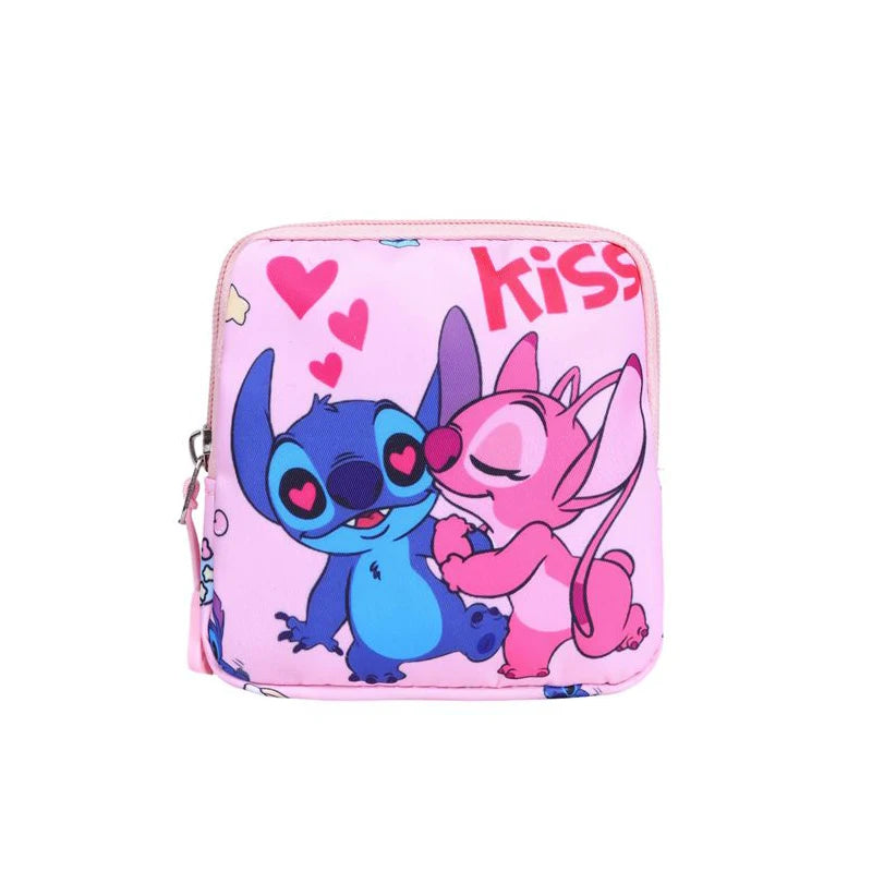 4pcs Stitch Backpack, Pencil Case, Shoulder Bag, Wallet Set, Stitch and Angel School Bag, Casual Student Travel Daypack, Gift