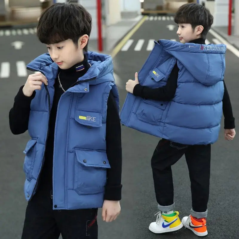 Boys Winter Stylish Cotton-Padded Down Coat 2025 New Big & Medium Size