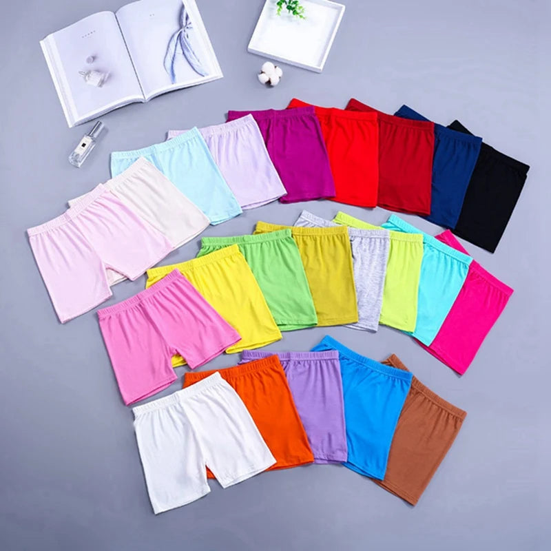 6PCS Kids Cotton Girls Safety Pants Top Quality Short Pants Underwear Children Summer Shorts Underpants For 2-10Y