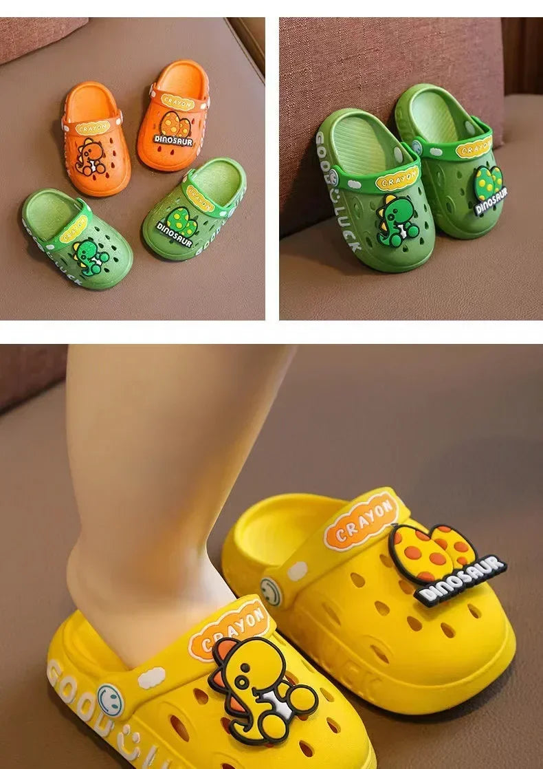 Cute New Animal Baby Boys Slippers Summer Kids Cartoon Sandals Toddler Beach Shoes Girls Cute Slides Children Slippers