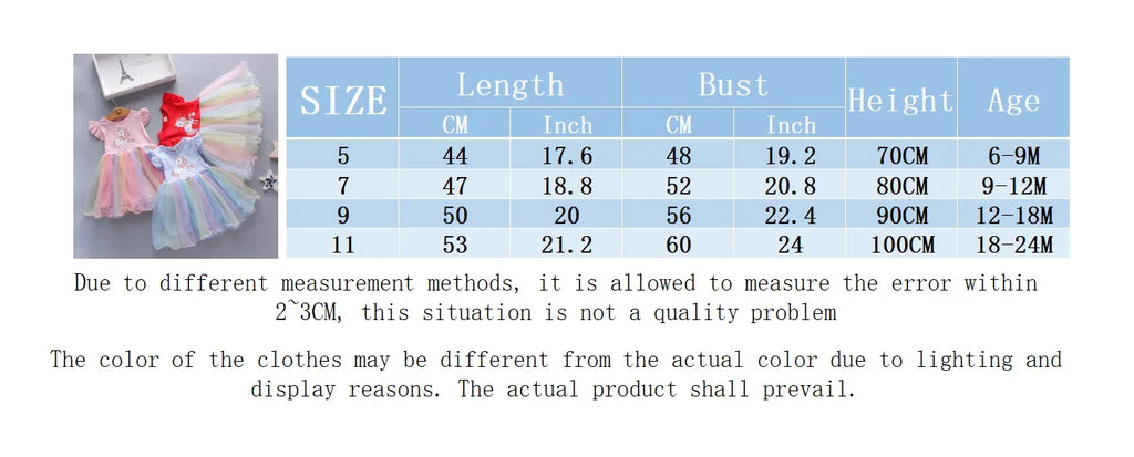 Summer Girls' Dress Children's Wear New Cartoon Cloud Little Horse Rainbow Gradient Mesh Sleeveless Children's Dress