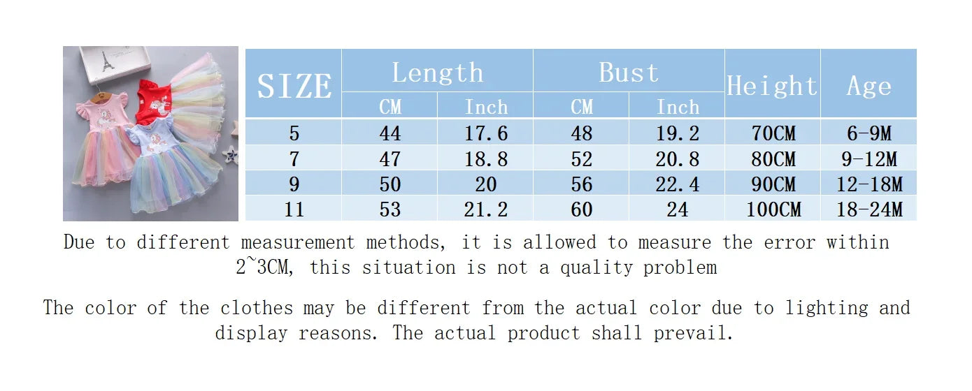 Summer Girls' Dress Children's Wear New Cartoon Cloud Little Horse Rainbow Gradient Mesh Sleeveless Children's Dress