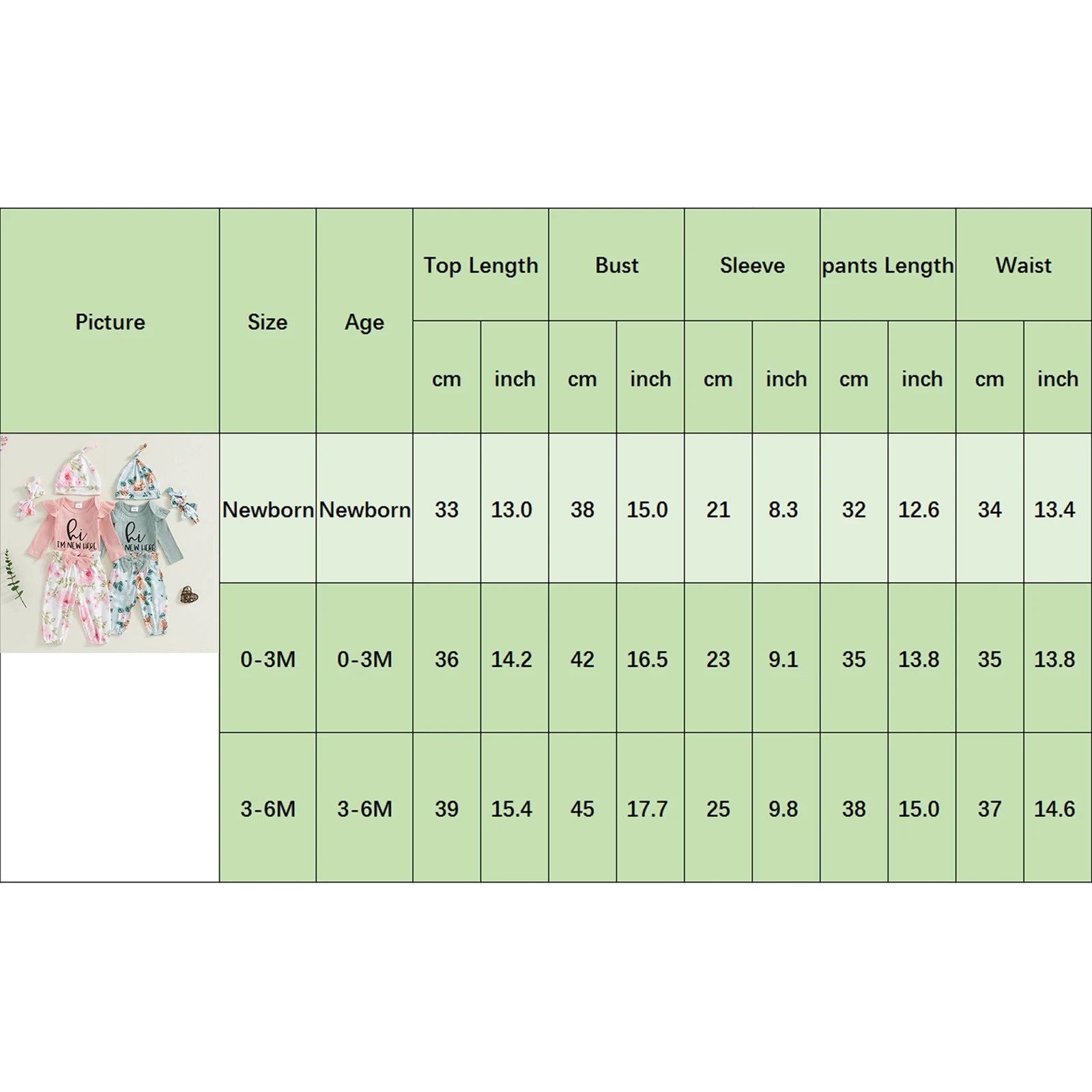 Baby Girls 4 Piece Outfit Letter Print Long Sleeves Romper and Floral Print Pants Headband Hat Set Cute Clothes