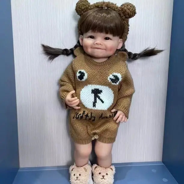 55CM Reborn Toddler Doll with Full Body Soft Silicone Vinyl 22Inch Lifelike Soft Touch High Quality Doll Birthday Gifts
