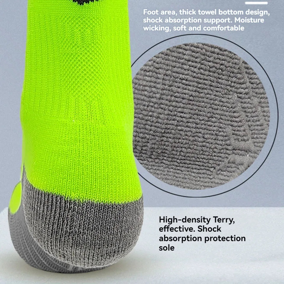 Loogdeel 1 Pair Soccer Socks, Sport Knee High Socks Calf Compression Athletic Socks for Kids Adults Running&Training Football