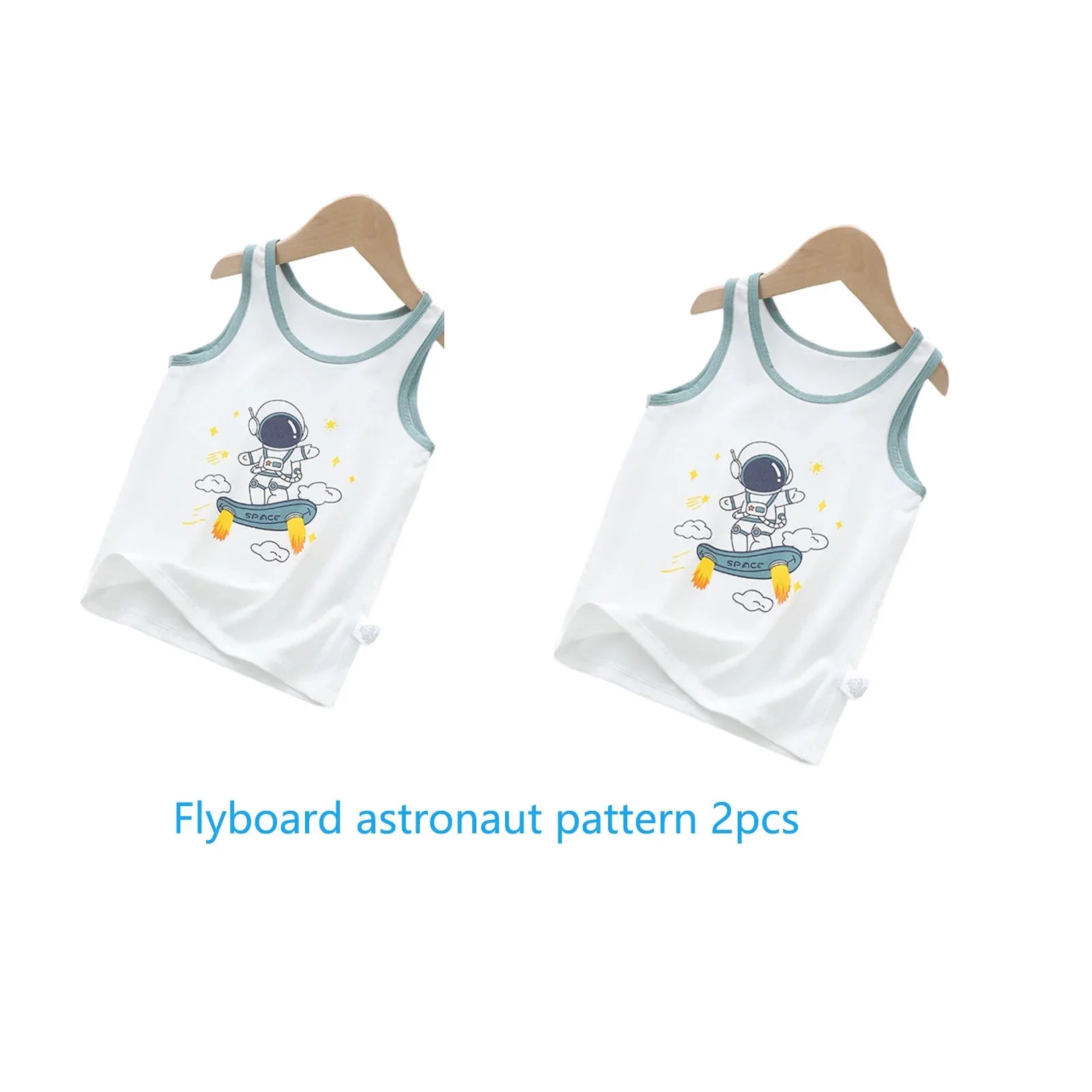 2025 Summer Kids Tanks Top Children's Vest Baby Underwear Clothing Cartoon Printed Top Cotton T-shirt Boys Sleeveless Tank 0-8 Y