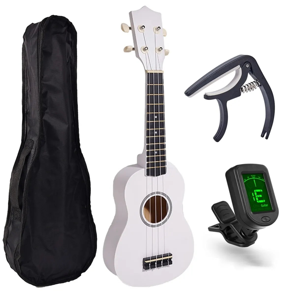 Miwayer Soprano Ukulele for Beginners 21 Inch Hawaiian Starter Uke Guitar Ukalalee With Gig Bag Digital Tuner Ukulele Capo