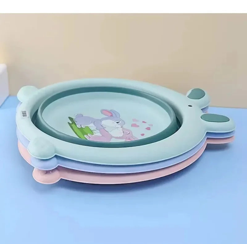 Collapsible Wash Basin for Kids Baby Wash Basin Dish Tub Portable Baby Bottle Wash Basin for Toddlers for Travel Home Outdoor