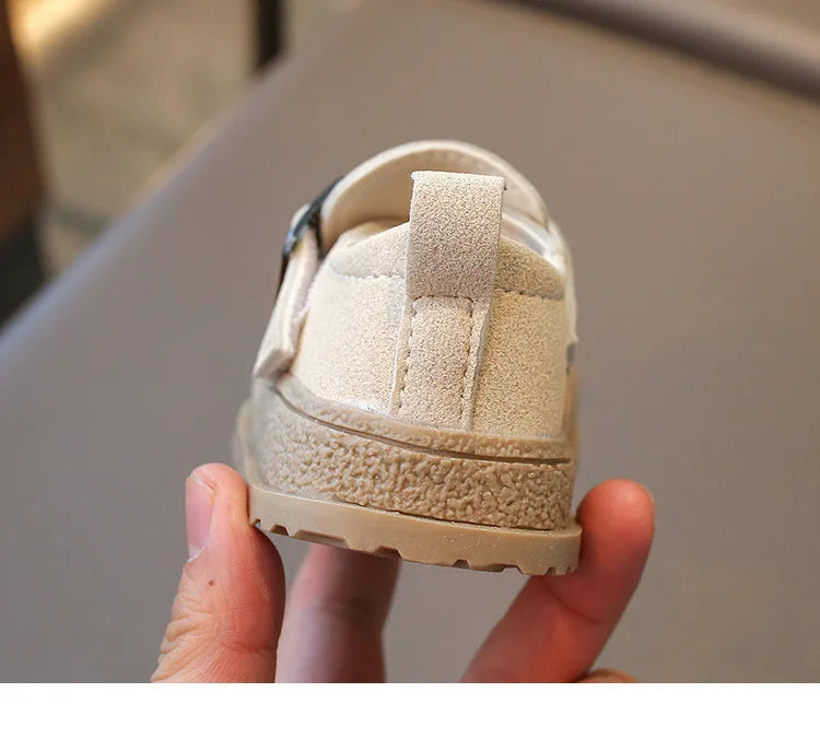 Boys' Boken Shoes Soft Soled Children's Shoes 2025 New Arrivals 0-1 years old Children's Sports Shoes Fashion Retro Bean Shoes