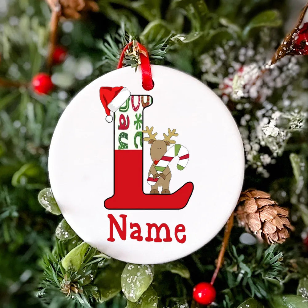 Personalized Christmas Baby Ornament Custom Name Toddler Xmas Ceramic Ornament Baby Photo Prop Ornament Christmas Keepsake Gift