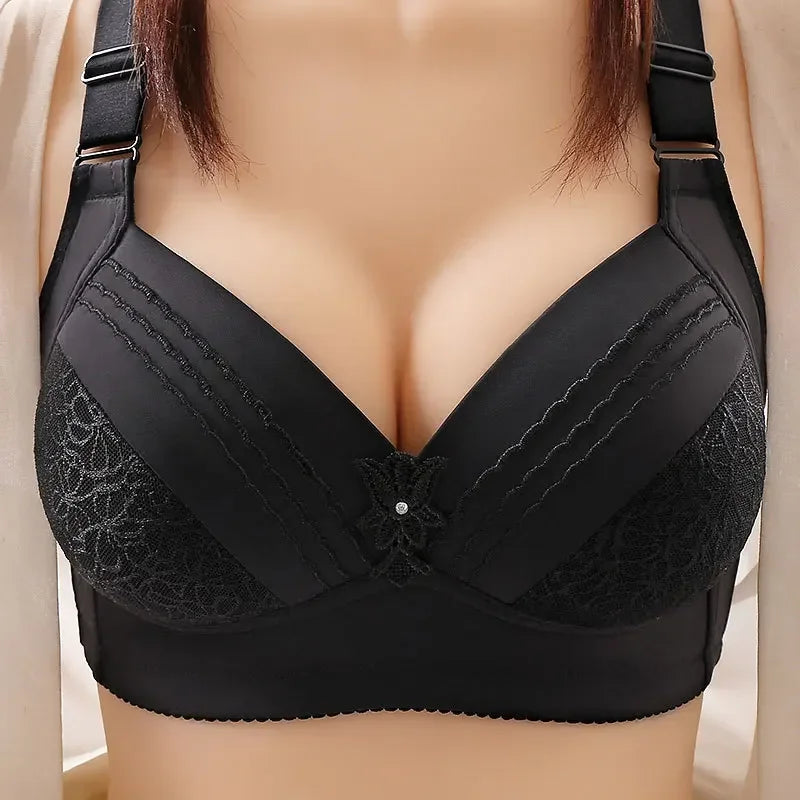High-grade Women Bra Mom Brassiere Sexy Push Up Brassiere Large Size Thin Cup Without Steel Ring Female Bra Women Underwear