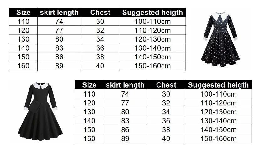 Girls Wednesday Black Gown Vestidos Halloween Addams Cosplay Toddler Youth Gothic Party Dress Kids Carnival Party Kid Vestidos