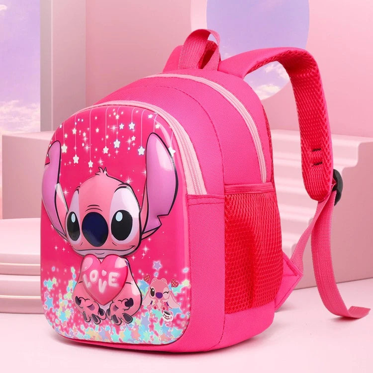 Disney Stitch New Kindergarten Schoolbag Cartoon Cute Boys and Girls Backpack High Quality Fashion Children's Schoolbag Light