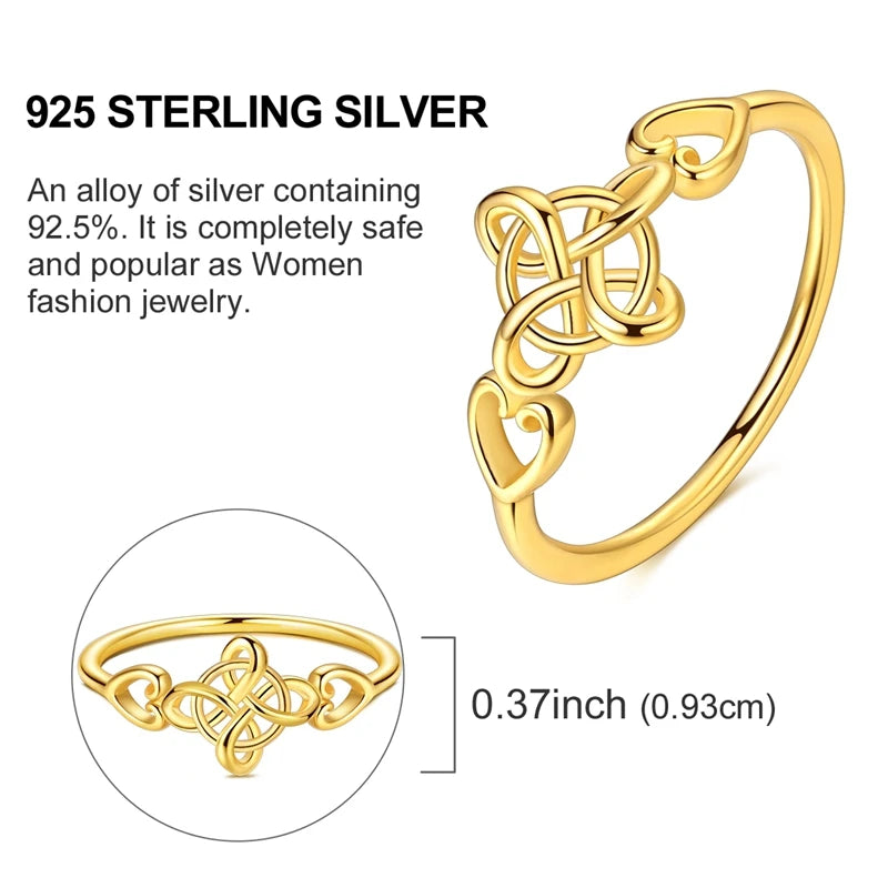 925 Sterling Silver Original Celtic Knots Charms Bead Earrings Ring Bracelet Necklace Series Jewelry Set For Women Men DIY Gift